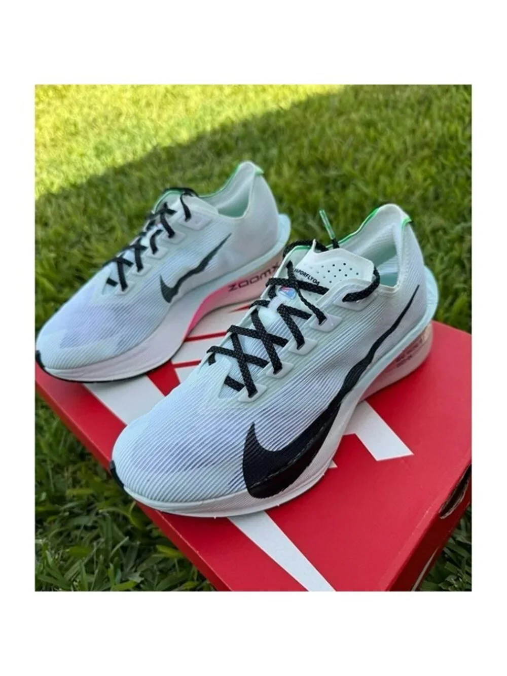 8.5 men’s Nike W ZoomX Vaporfly Next% 4 White Black Hyper Pink HF6412 101